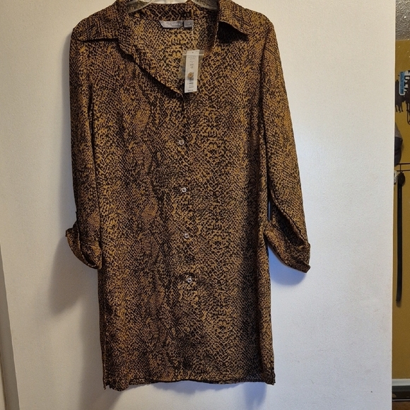 Investments Dresses & Skirts - Investments Brown Snake Print Dress
